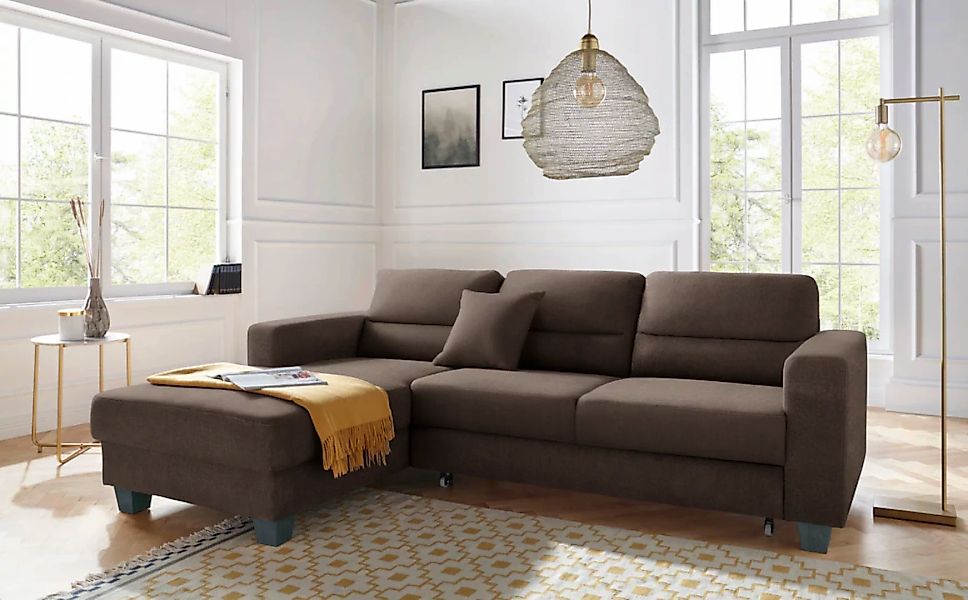 TRENDMANUFAKTUR Ecksofa "Chamber, zeitlos und modern, hoher Sitzkomfort, L- günstig online kaufen