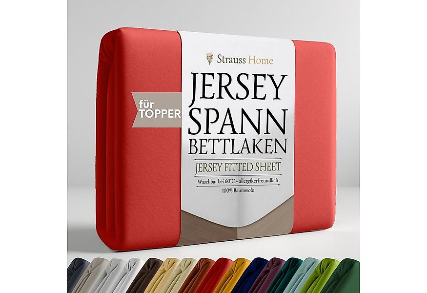 Strauss Home Spannbettlaken Premium Topper Spannbettlaken 150GSM für Matrat günstig online kaufen