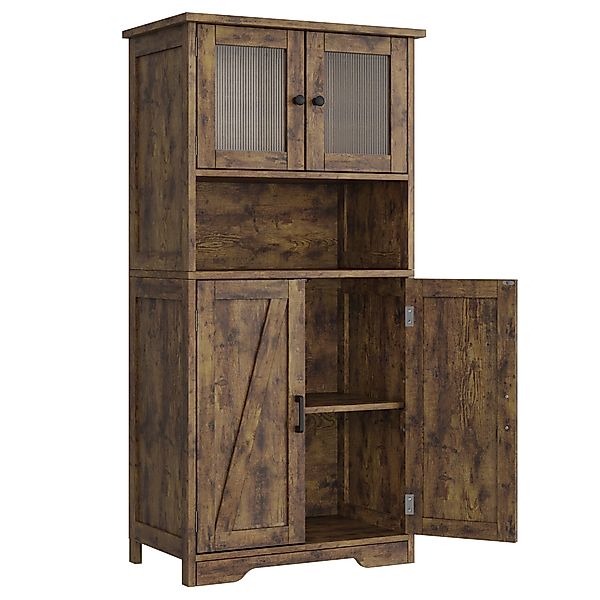 GarveeMore Hochschrank mit 4 Türen,Hochschrank Buffetschrank günstig online kaufen