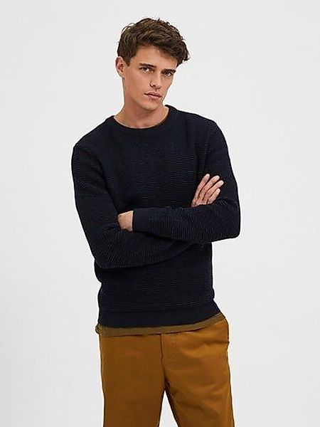 Selected Rundhalspullover SLHVINCE LS KNIT BUBBLE günstig online kaufen