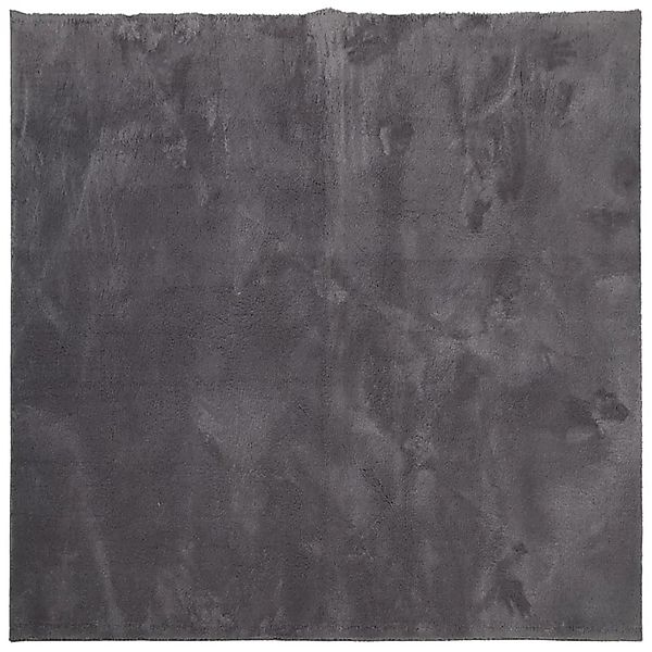vidaXL Teppich HUARTE Kurzflor Weich und Waschbar Anthrazit 120x120 cm 3749 günstig online kaufen