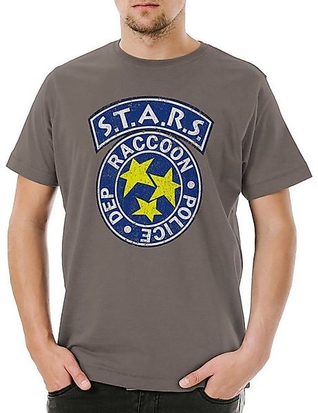 Urban Backwoods Print-Shirt Vintage S.T.A.R.S. Logo Herren T-Shirt Resident günstig online kaufen