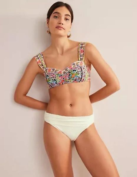 Levanzo Bikinihose mit Faltendetail Damen Boden, Naturweiß günstig online kaufen