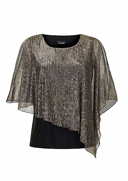 GOLDNER Kurzarmshirt "Kurzgröße Jerseyshirt mit Glanzakzenten" Überwurf günstig online kaufen