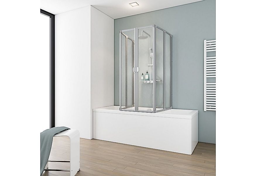 Schulte Badewannenfaltwand Komfort, geeignet für Badewannentiefen von 70-80 günstig online kaufen