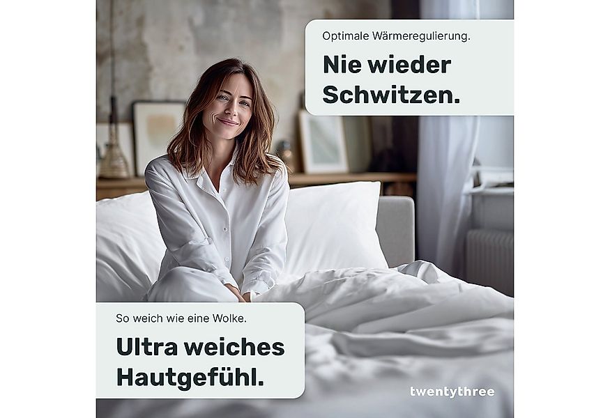 twenty:three® Bettwäsche Lyocell Bettwäsche Pure White, Lyocell, Atmungsakt günstig online kaufen