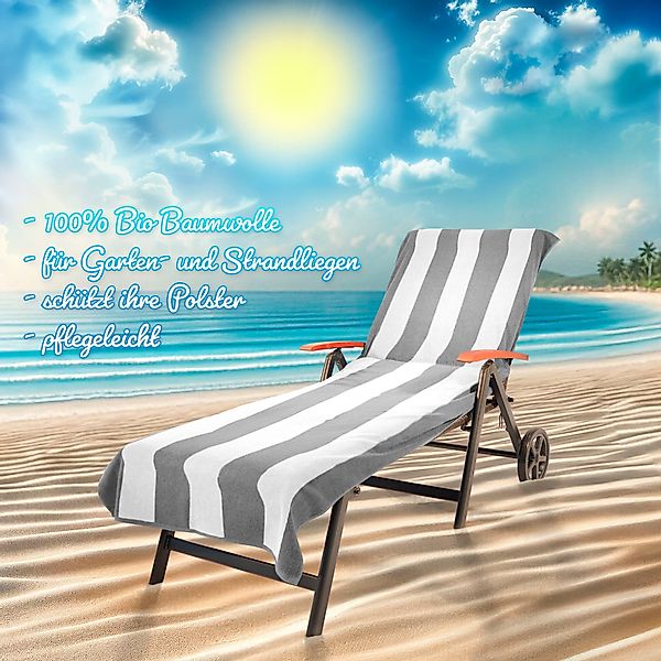 KiNZLER Strandtuch "Frottier-Liegenbezug, 100% Baumwolle" Liegen-Handtuch, günstig online kaufen