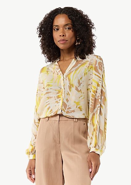 Comma Langarmbluse Gemusterte Bluse im Relaxed günstig online kaufen