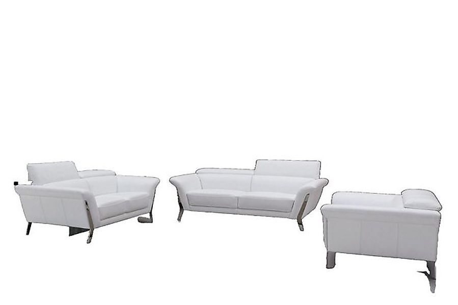 JVmoebel Sofa Weißer 3 Sitzer (ohne 2+1) Couch Polster XXL Big Sofas Leder, günstig online kaufen