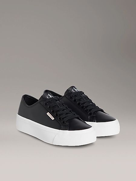 Calvin Klein Jeans Plateausneaker "VULC FLATFORM LTH", Schnürschuh, Halbsch günstig online kaufen