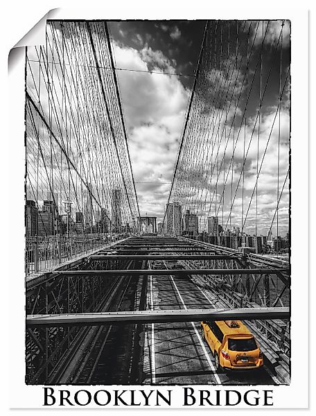 Artland Poster "New York Brooklyn Bridge", Brücken, (1 St.), als Leinwandbi günstig online kaufen