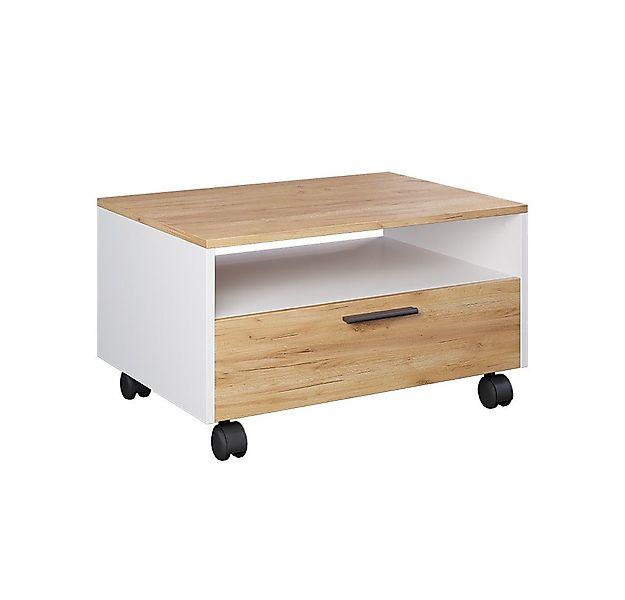 Vicco Beistelltisch Bibo, Weiß/Goldkraft Eiche, 70 x 52.4 cm günstig online kaufen