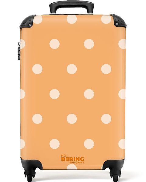 NoBoringSuitcases.com© Hartschalen-Trolley Orangefarbenes Tupfenmuster 55x3 günstig online kaufen