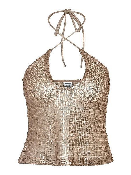 Noisy may Shirttop Glänzendes Outfit mit Pailletten und Halsschnürung NMSHA günstig online kaufen