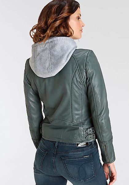 Gipsy Lederjacke "NOLA", mit Kapuze, Two-in-One Style - mit abnehmbarer Jer günstig online kaufen