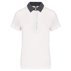 Kariban Poloshirt Zweifarbiges Jersey-Polohemd für Damen günstig online kaufen