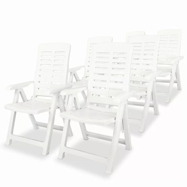 Garten-liegestühle 6 Stk. Kunststoff Weiß günstig online kaufen