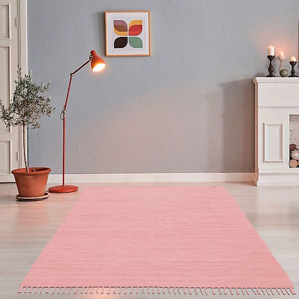 THEKO Teppich »Happy Cotton Fleckerl, handgewebt«, rechteckig, 5 mm Höhe, F günstig online kaufen