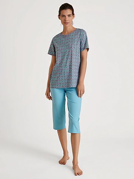 CALIDA Capri-Pyjama, (2 tlg.), Rundhals, Kurzarm, Loose Fit, Pure Cotton, a günstig online kaufen