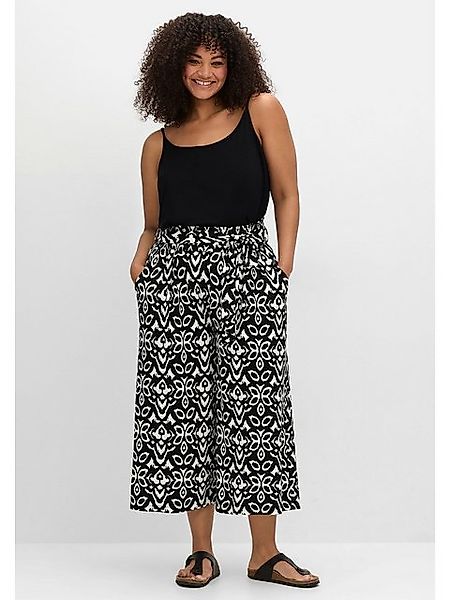 Sheego Culotte Große Größen mit Smokbund und Ethnoprint günstig online kaufen