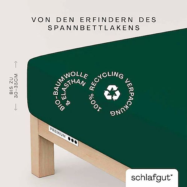 Schlafgut Spannbettlaken »Premium«, Zero Waste Verpackung, PREMIUM Qualität günstig online kaufen