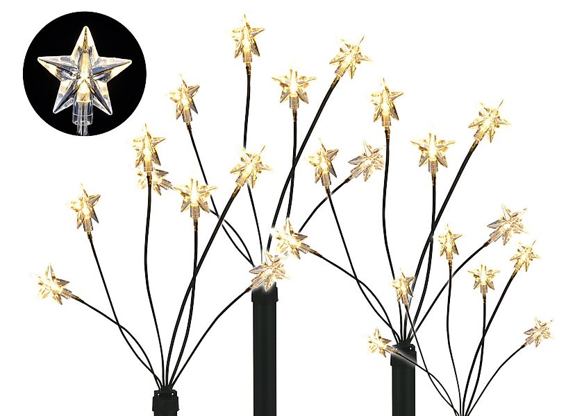 Spetebo LED Dekolicht LED Gartenleuchtstäbe STERN günstig online kaufen