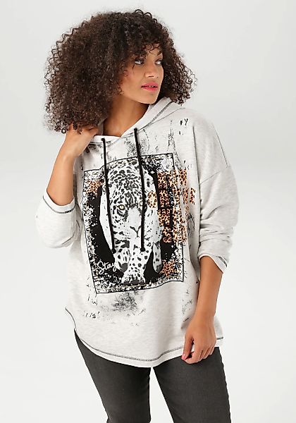 Aniston PLUS Sweatshirt mit großem Tigerprint - NEUE KOLLEKTION günstig online kaufen