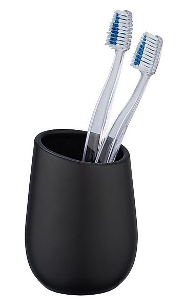 WENKO Zahnputzbecher WENKO Zahnputzbecher BADI BHT 8x11x8 cm schwarz günstig online kaufen