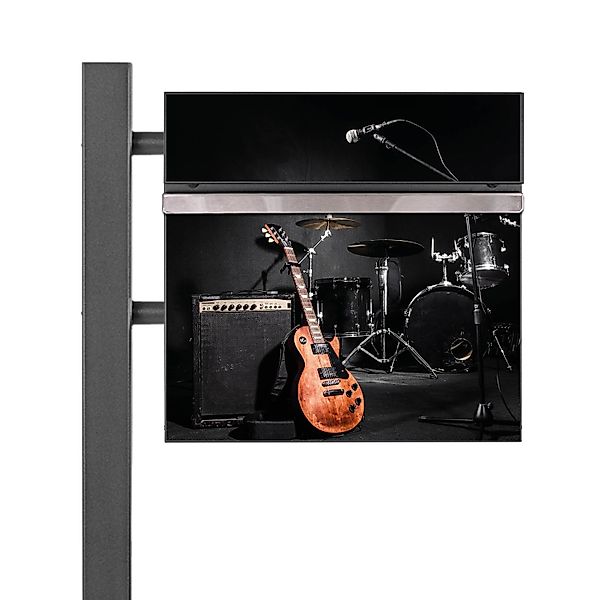 Banjado Standbriefkasten Anthrazit 45x120x16.5cm Groß Inkl. Montagematerial günstig online kaufen