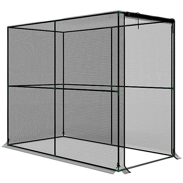 Outsunny Insektenschutznetz Feinmaschig Pflanzenschutznetz mit Stahlrahmen günstig online kaufen