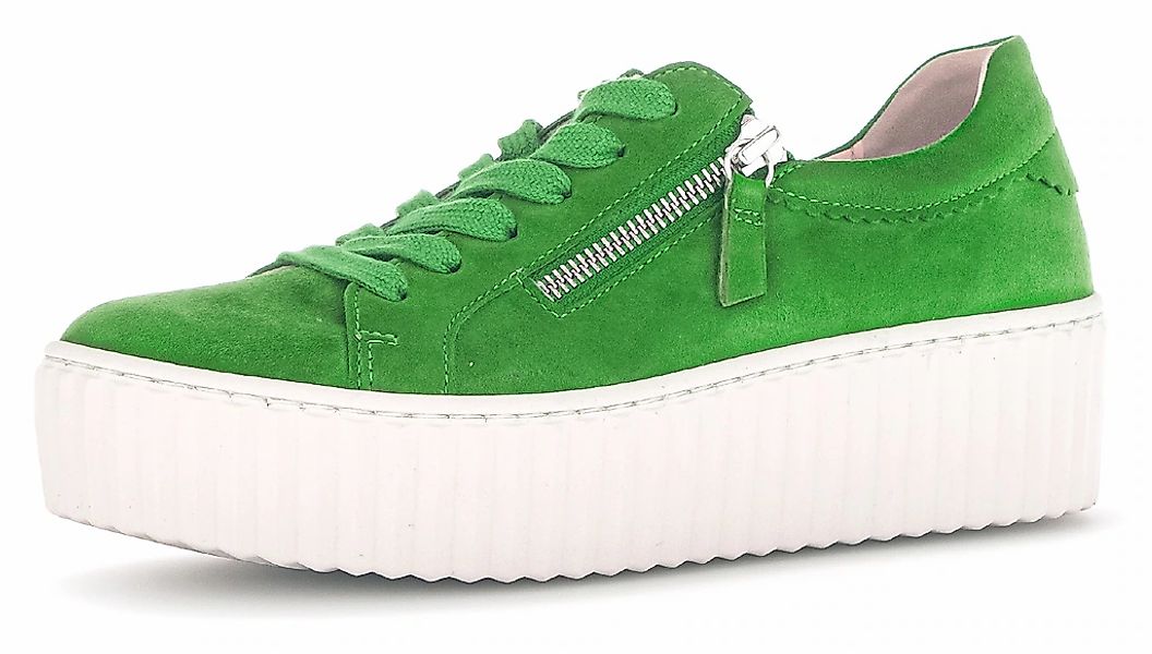 Gabor Plateausneaker, Freizeitschuh, Halbschuh, Schnürschuh mit Ziernähten günstig online kaufen