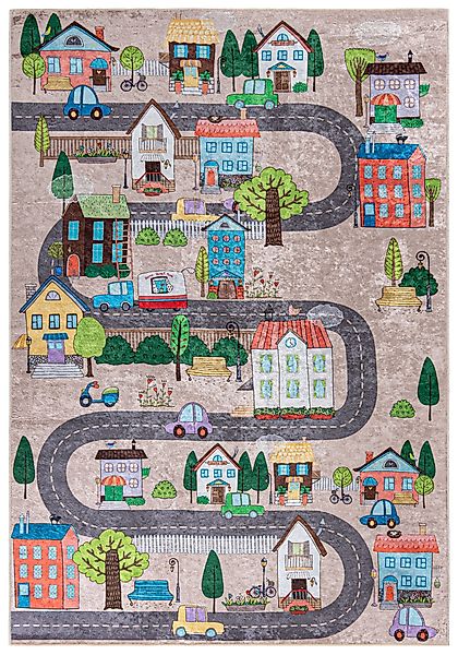 Mazovia Kinderteppich Kinderteppich Kinderzimmerteppich Straße Stadt Straße günstig online kaufen