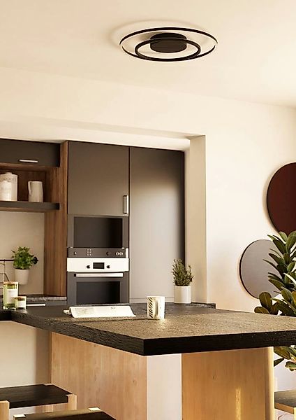 EGLO Deckenleuchte CALAGRANO-Z Deckenlampe schwarz weiß, günstig online kaufen