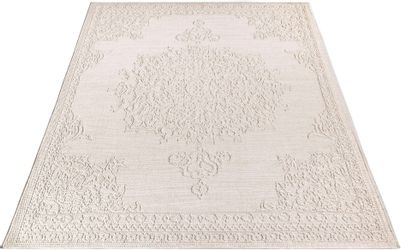 Paco Home Teppich "Rimini 412" rechteckig 4 mm Höhe Flachgewebe, Uni Farben günstig online kaufen