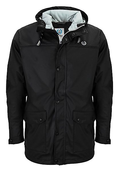 MADSea Regenjacke Regenjacke gefüttert schwarz Regenparka mit kuscheligem F günstig online kaufen