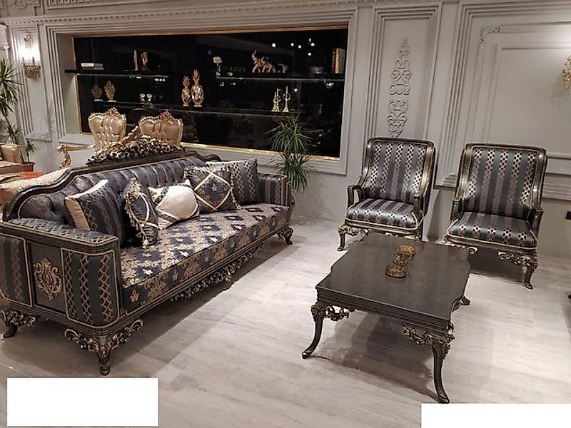 JVmoebel Sofa Bequeme Sofagarnitur 3+1+1 Sofa mit Couchtisch 4tlg. Set Grup günstig online kaufen