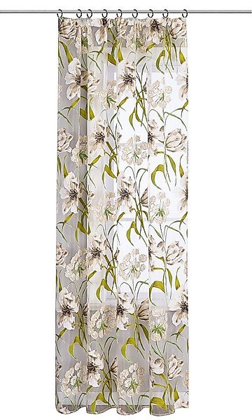 Joyswahl Gardine (1 St), Kräuselband, transparent, Ausbrenner Gardinenschal günstig online kaufen