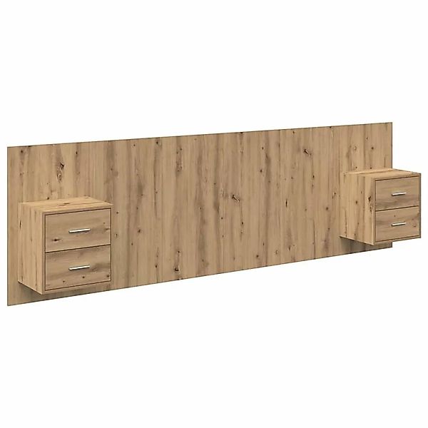 vidaXL Kopfteil mit Schrank 3 Stk Artisan-Eiche Holzwerkstoff 3416032 günstig online kaufen