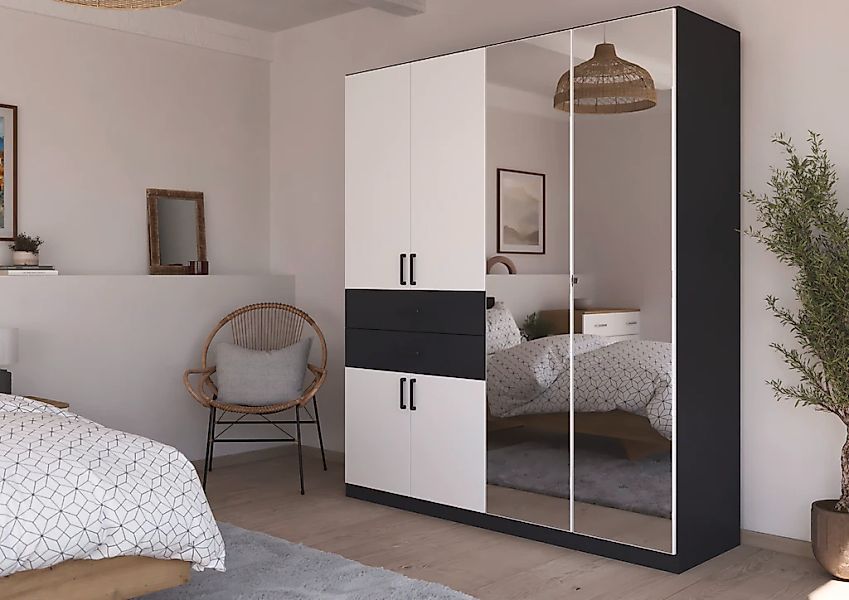 rauch Drehtürenschrank "Maika" mit Spiegel, 2 Schubladen, in verschiedenen günstig online kaufen