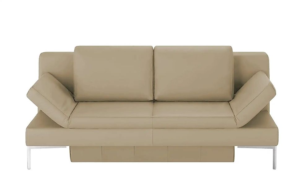 Schlafsofa mit Sitz- und Rückenfläche aus Echtleder Kenny ¦ beige ¦ Maße (c günstig online kaufen