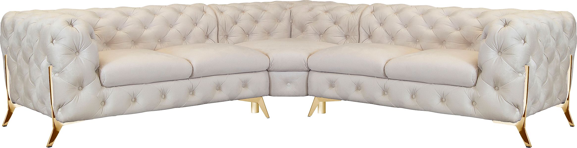 Home affaire Chesterfield-Sofa »Amaury L-Form« Chesterfield-Optik, Breite/T günstig online kaufen