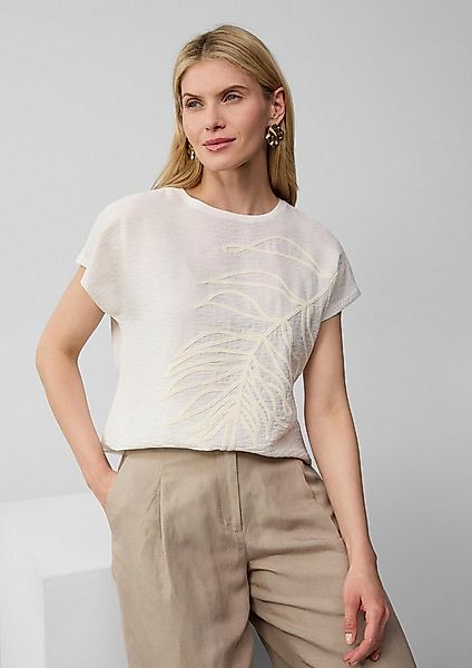 s.Oliver Kurzarmshirt T-Shirt Blusenshirt aus Viskosemix mit Stickerei günstig online kaufen