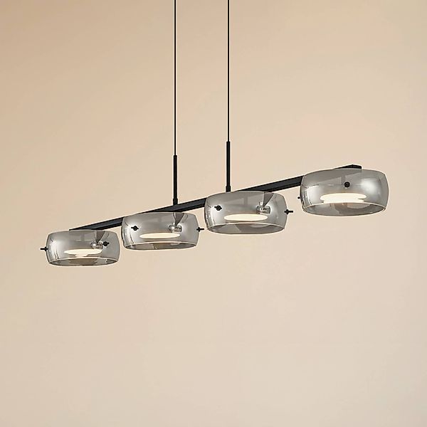 Lucande LED-Hängeleuchte Martis, schwarz, 4-flg., dimmbar günstig online kaufen