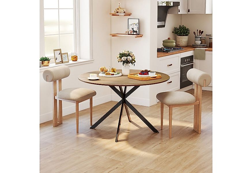 HOMCOM Esstisch industrieller Küchentisch mit gekreuzten Stahlbeinen (für E günstig online kaufen