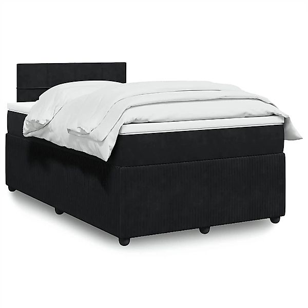 vidaXL Boxspringbett mit Matratze Schwarz 120x190 cm Samt 3289988 günstig online kaufen