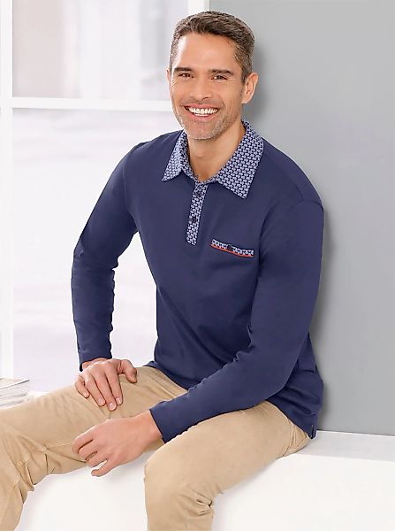 Classic Poloshirt "Langarm-Poloshirt" 1 Stk. tlg. günstig online kaufen