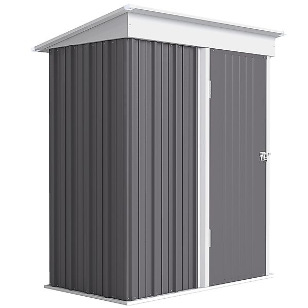Outsunny Metall Gerätehaus 1,36m² 161 x 95 x 181cm Geräteschuppen mit Pultd günstig online kaufen
