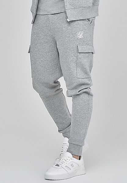 Siksilk Sweathose SikSilk Herren Graue Essentials Cargo Jogginghose günstig online kaufen