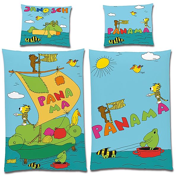 BERONAGE Kinderbettwäsche Janosch Panama Bettwäsche Linon günstig online kaufen