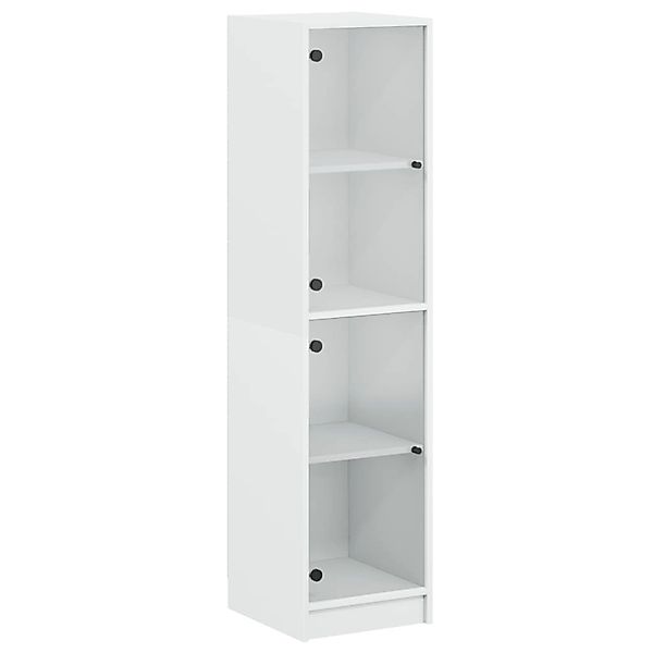 vidaXL Highboard mit Glastüren Weiß 35x37x142 cm 836434 günstig online kaufen